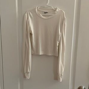 Random Hearts Cream Long Sleeve Tee